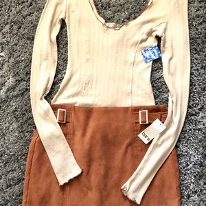 Bar III Faux-Suede Mini Skirt